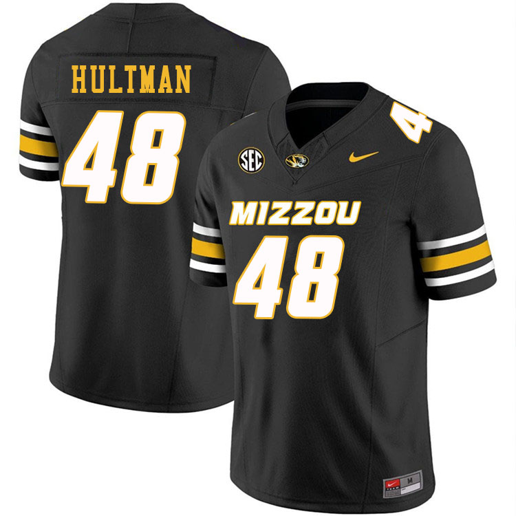 Men #48 Brady Hultman Missouri Tigers College Football Jerseys Stitched-Black